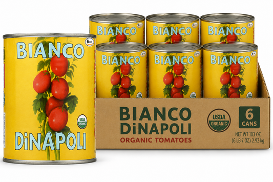 Bianco DiNapoli Whole Peeled Organic Tomatoes - Case of 6 (2.92Kg)