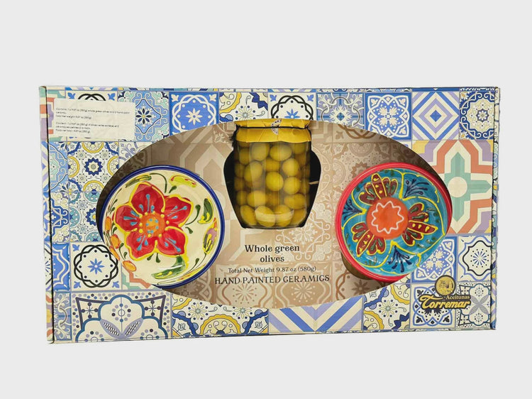 Olive Gift Set with hand painted ceramics