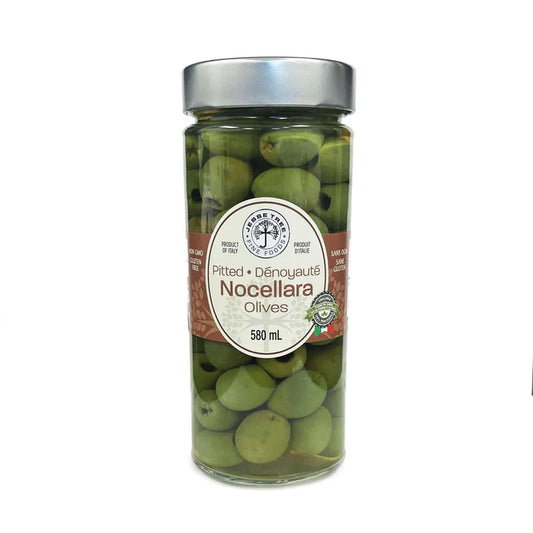 Green Pitted Nocellara Olives 580g
