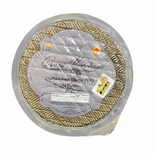 Spanish Manchego Wheel PDO (12 months aged, approx. 3.23Kg)