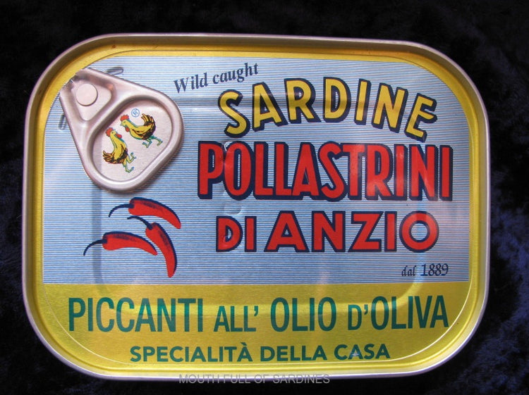 Pollastrini Spicy Sardines in Olive Oil- Wild Caught 100g