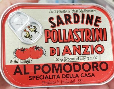 Pollastrini Sardines in Tomato - Wild Caught 100g