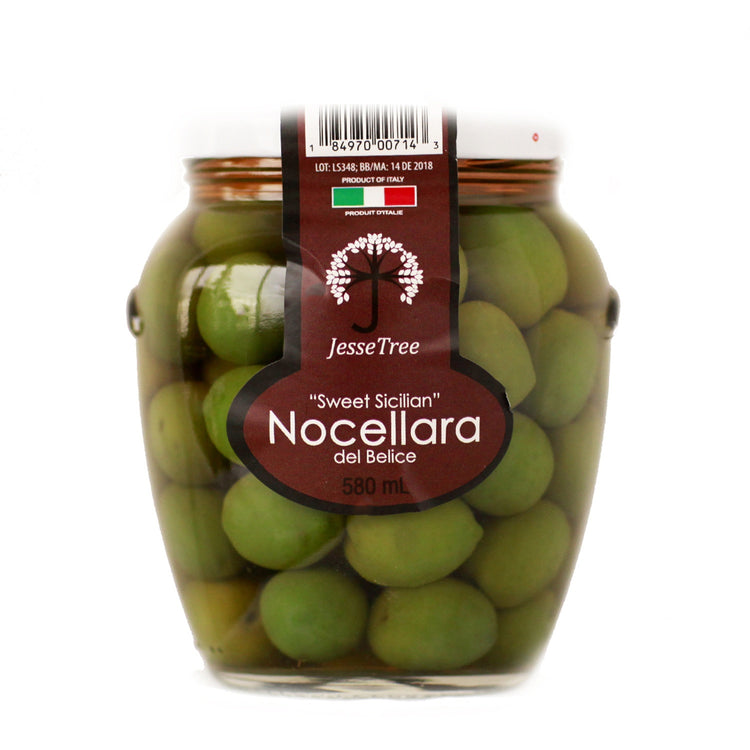 Green Pitted Nocellara Olives 580g