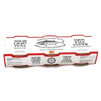 Wild Caught Solid Light Tuna in EVOO 3 Pack X 70gr
